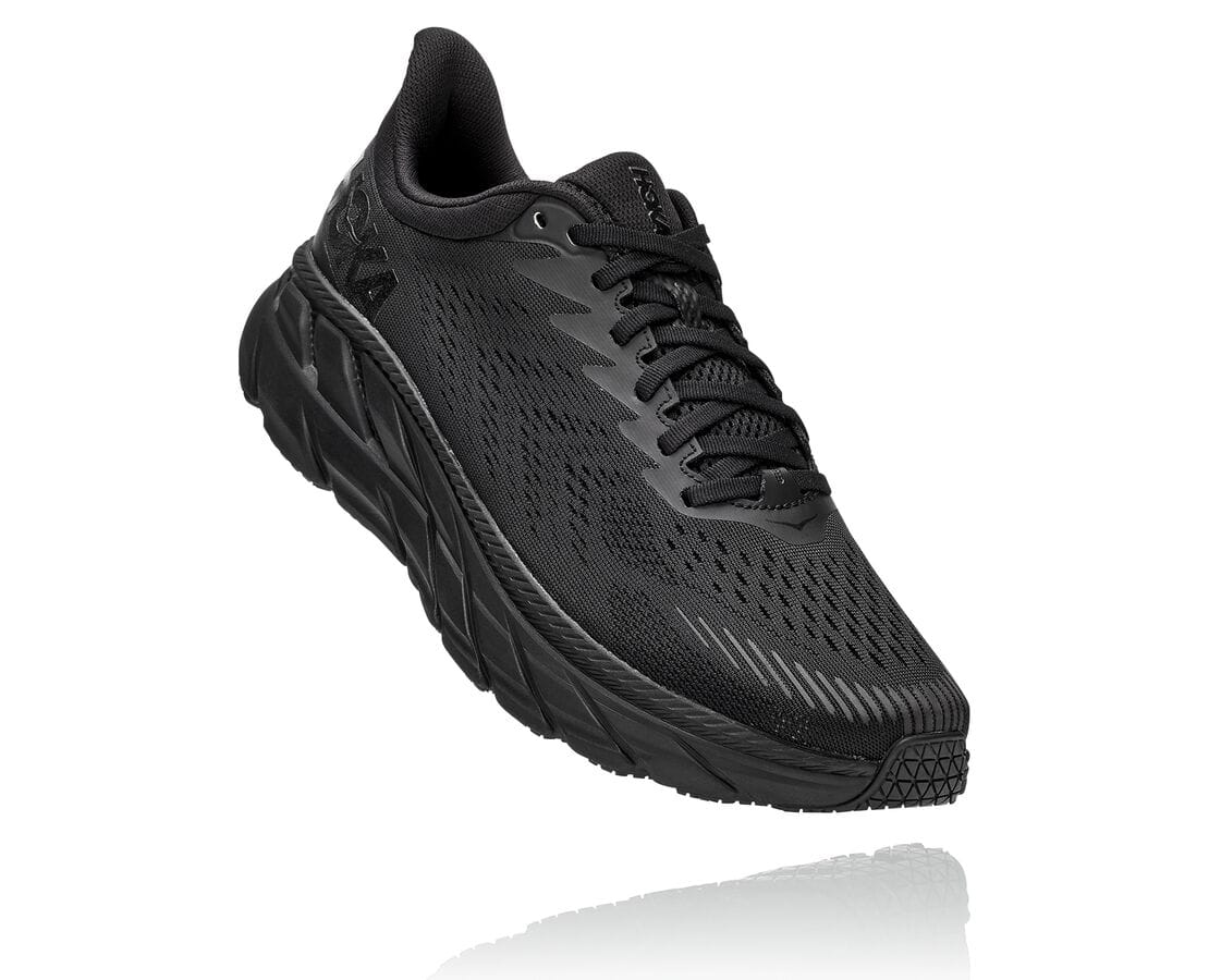 Hoka One One Clifton 7 Férfi Gyalogló Cipő Fekete [ZOHAX-4038]